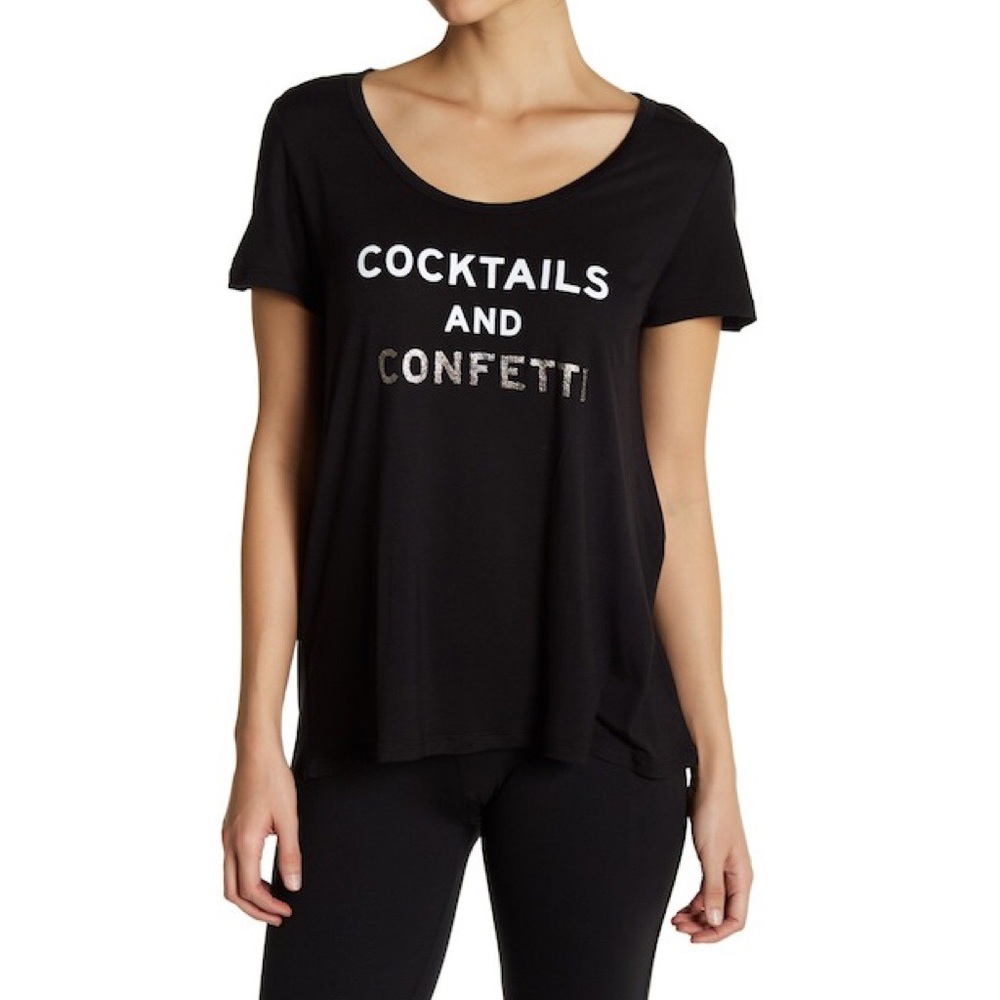 NWT Betsey Johnson cocktails & confetti shirt!